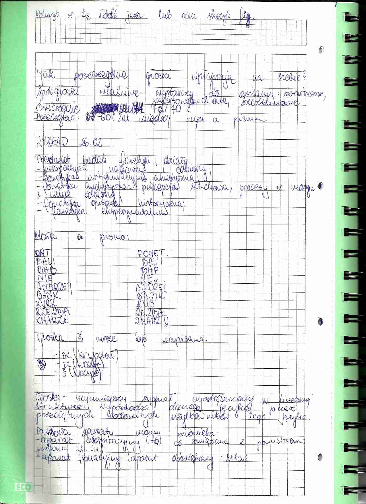 Fonetyka - podstawowe pojęcia - wykład - strona 1