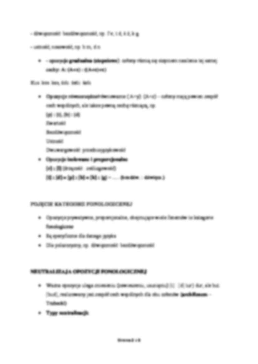 Fonologia - fonemy i ich warianty (wykład) - strona 2