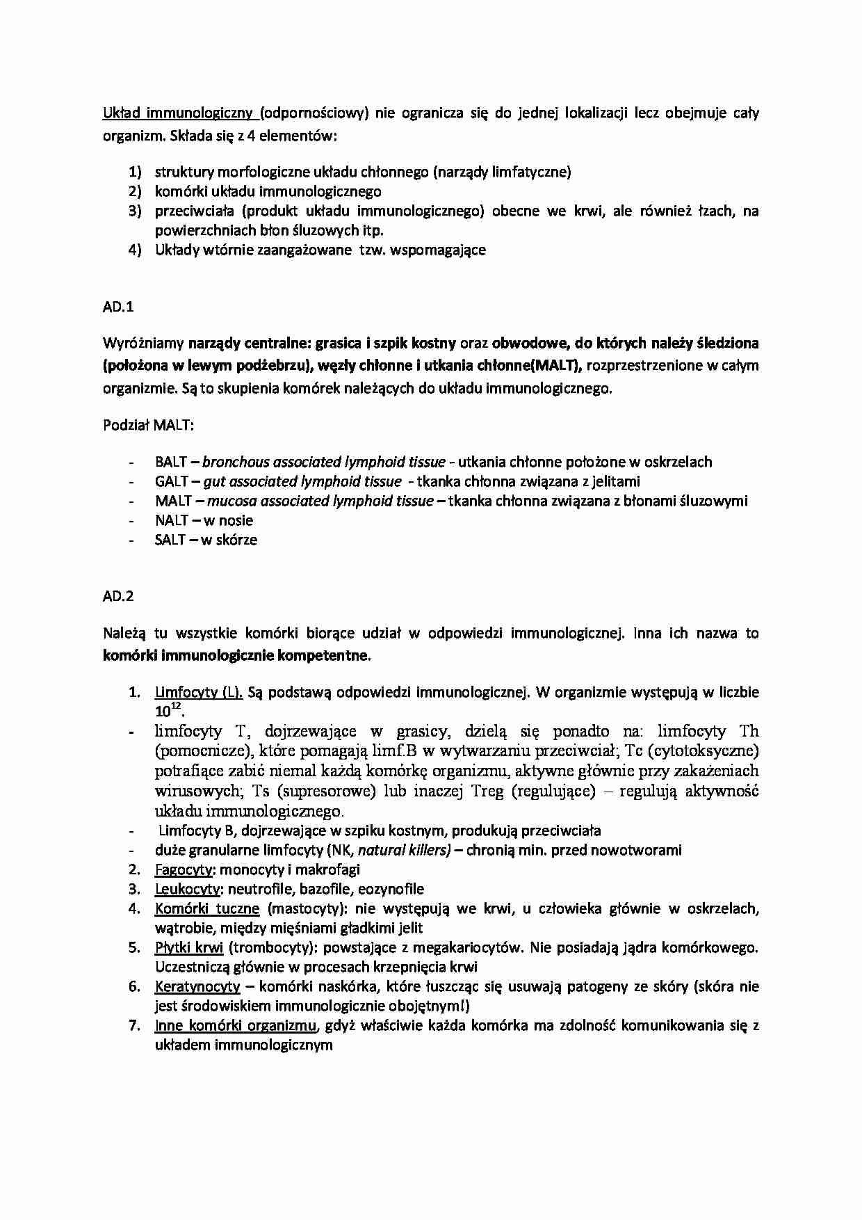 Układ immunologiczny - wykład - strona 1