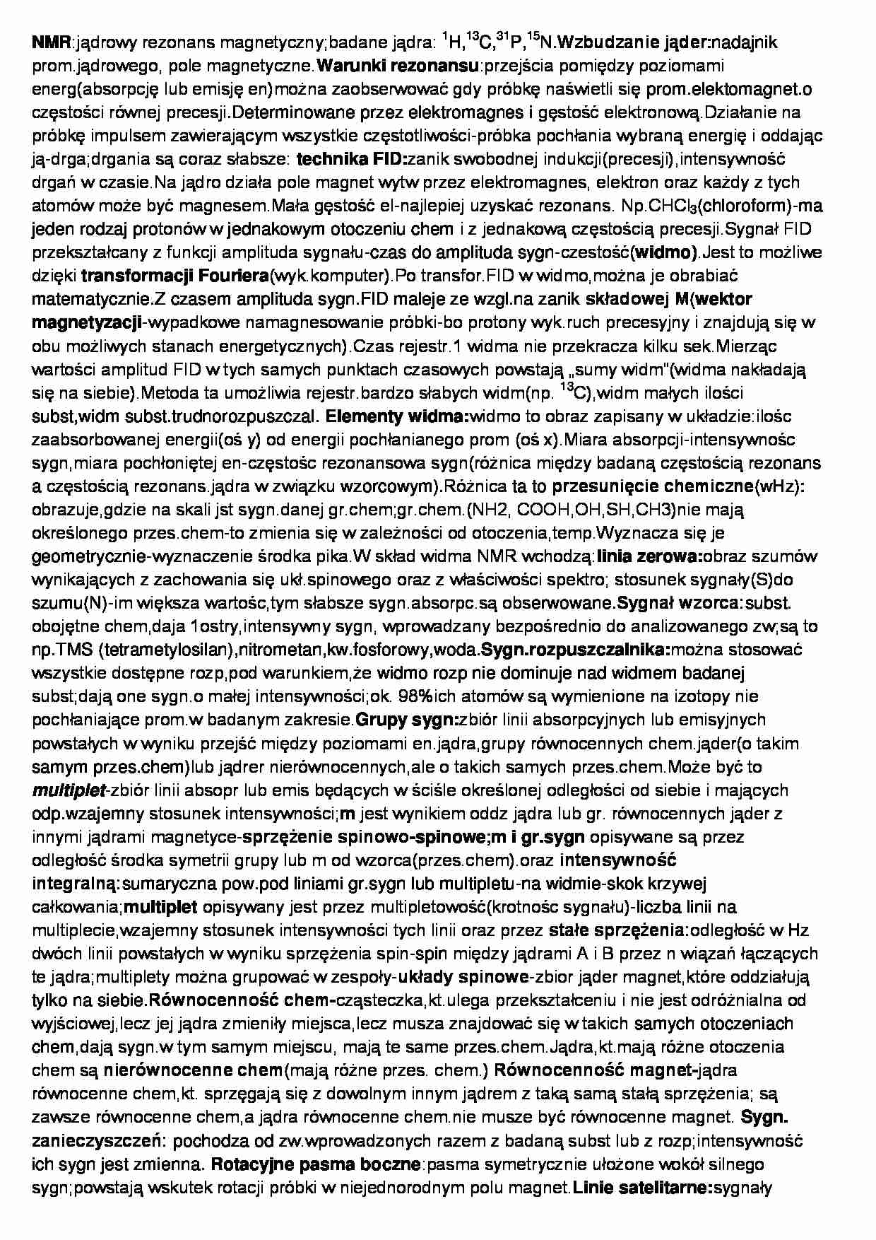 Pojęcia do końcowego zaliczenia - strona 1