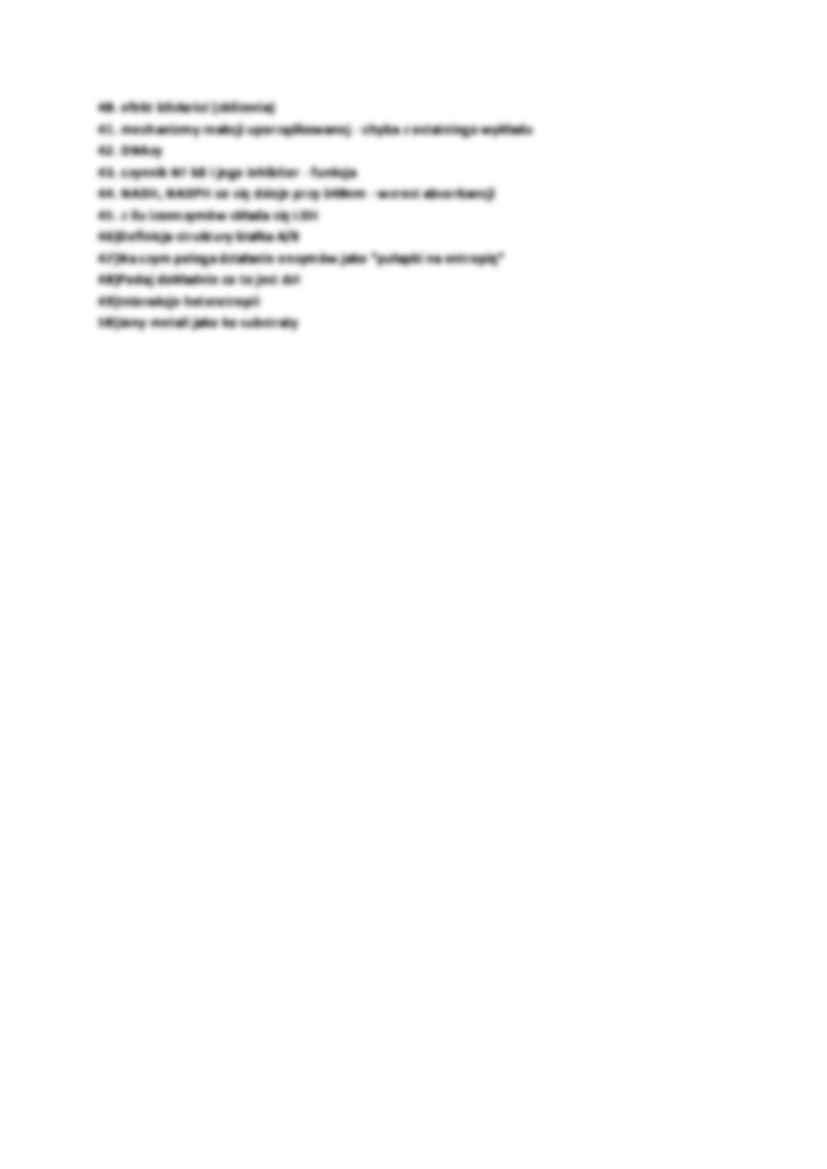 Pytania egzaminacyjne - enzymologia - strona 2