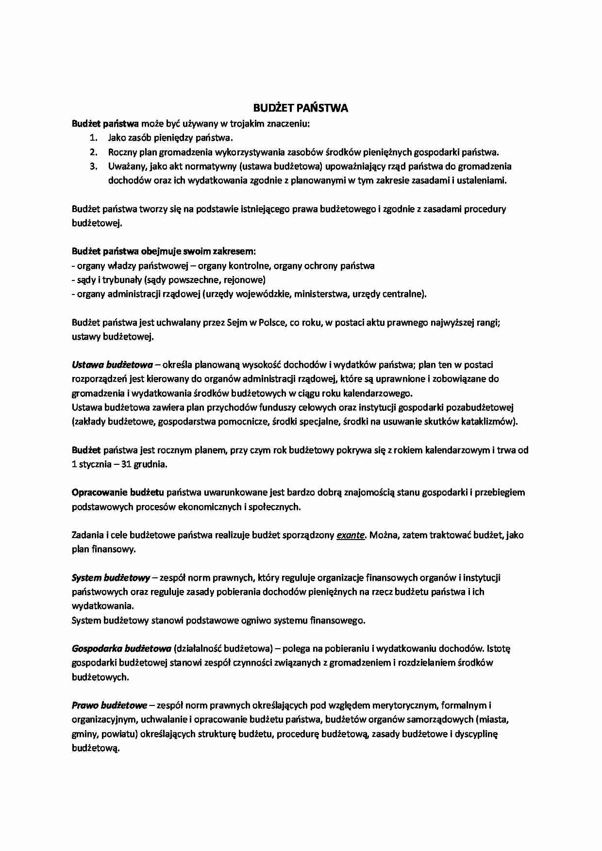 Budżet Państwa-oparcowanie - strona 1