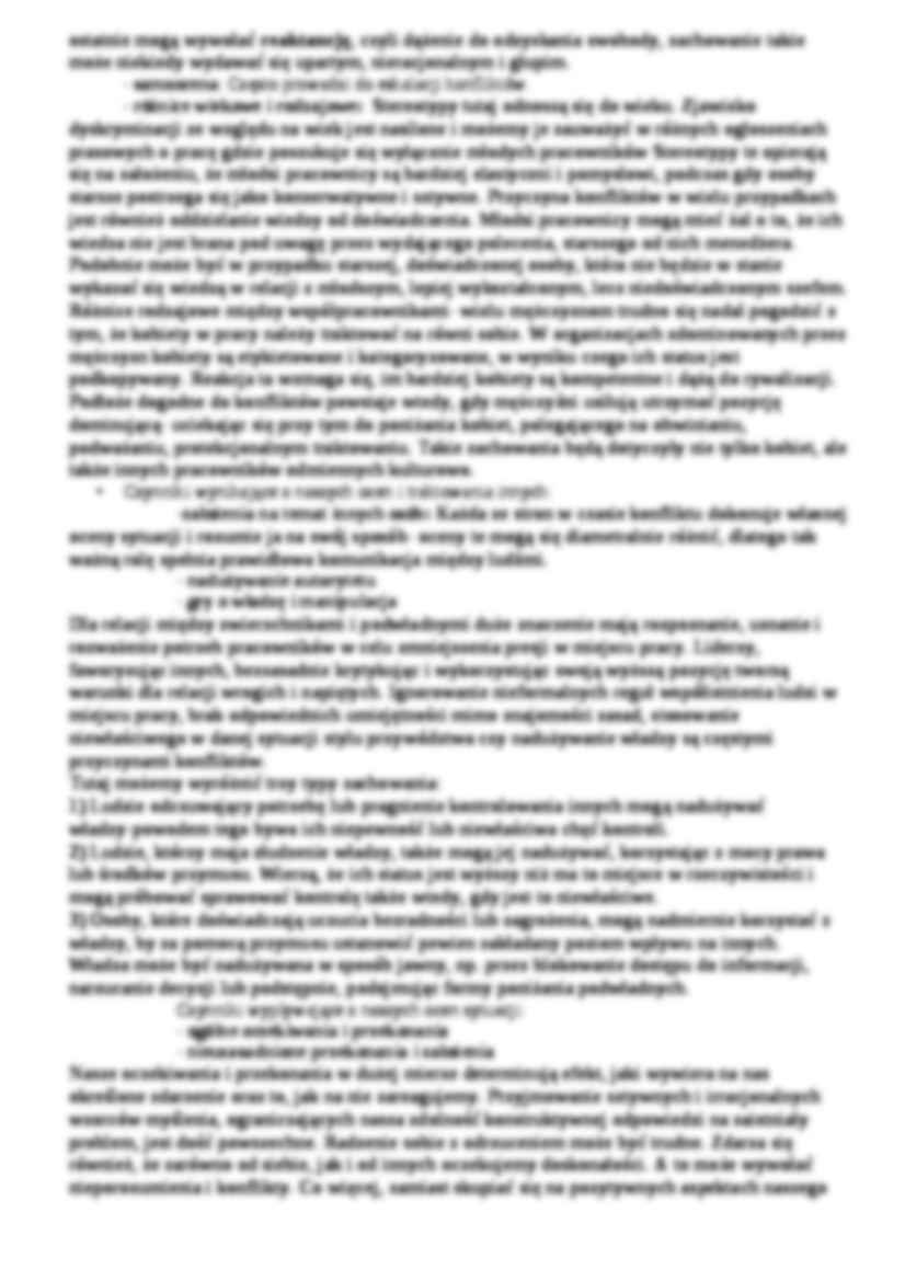 Konflikty w organizacji I-opracowanie - strona 3
