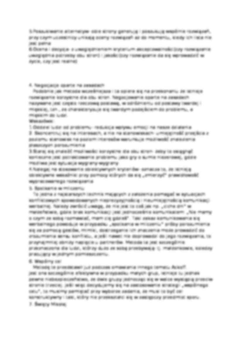 Konflikty w organizacji II-opracowanie - strona 2