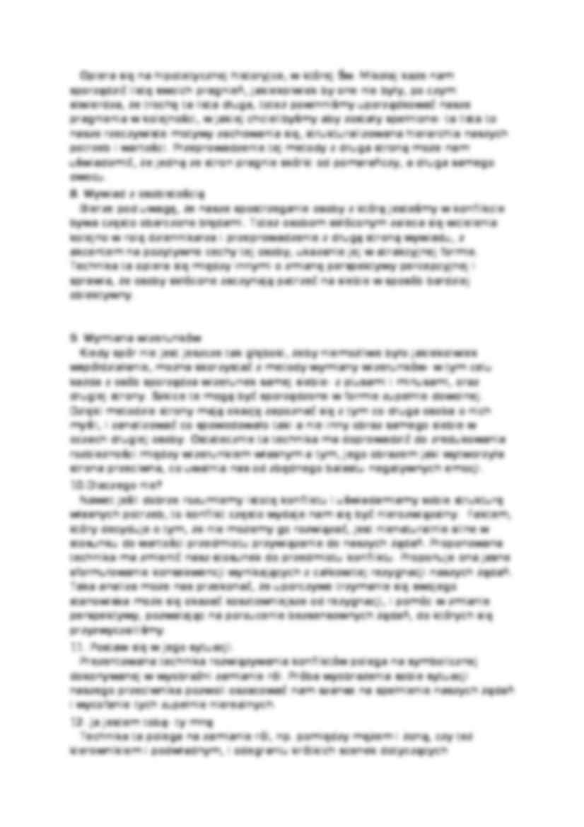Konflikty w organizacji II-opracowanie - strona 3