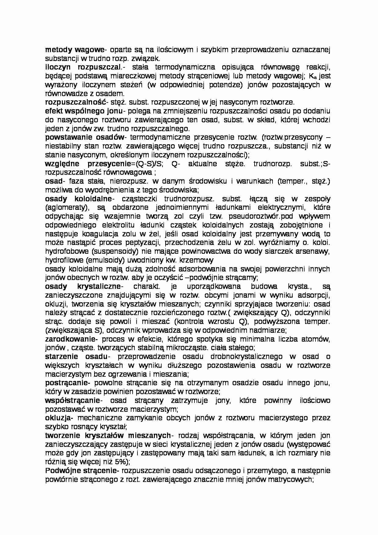 Chemi analityczna-pojęcia - strona 1