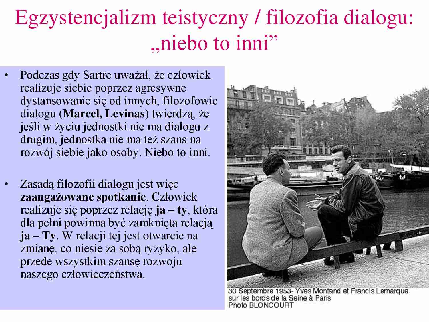 Egzystencjalizm teistyczny-opracowanie - strona 1