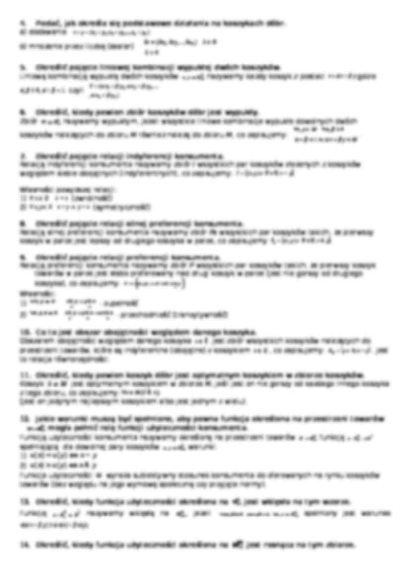 Ekonomia matematyczna - pytania i odpowiedzi - strona 3