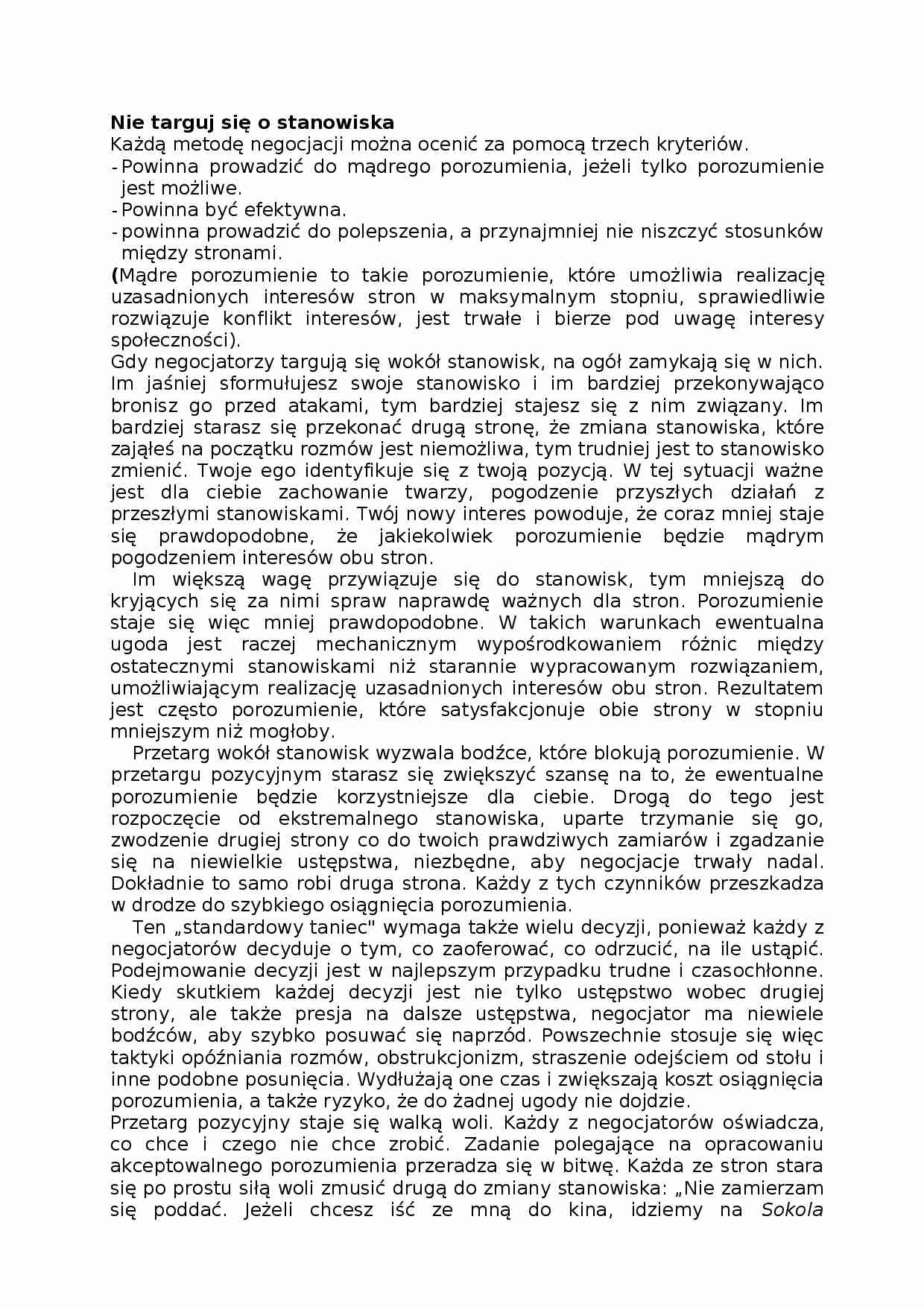 Negocjacje-opracowanie - Emocje - strona 1