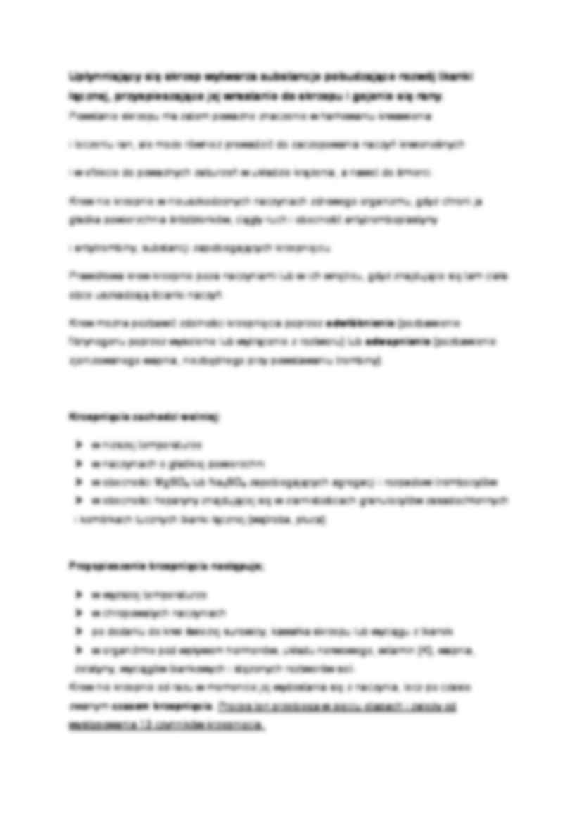 Fizjologia zwierząt - zagadnienia na egzamin - Hemostaza - strona 2