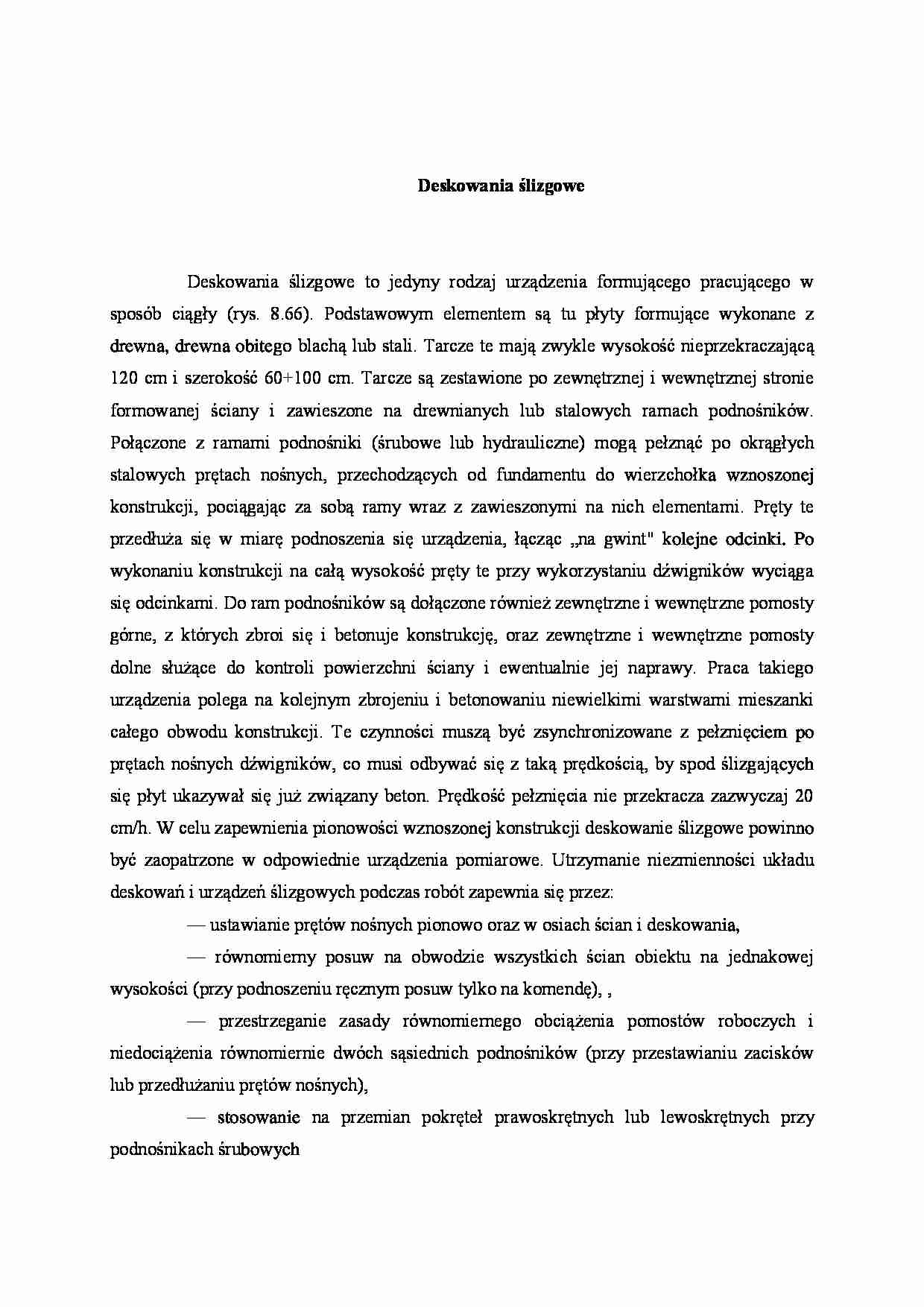 Deskowania ślizgowe - strona 1