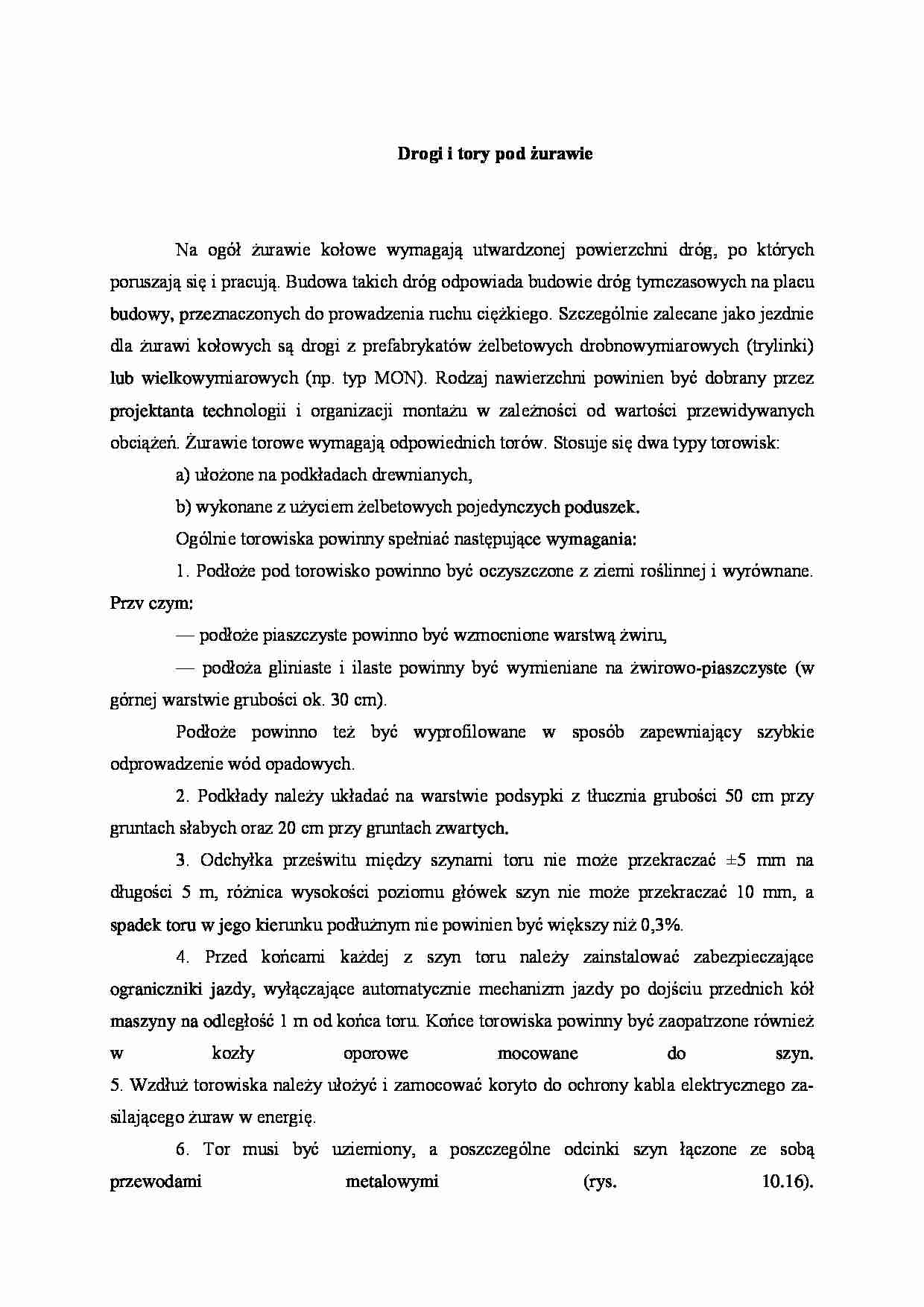 Drogi i tory pod żurawie - strona 1