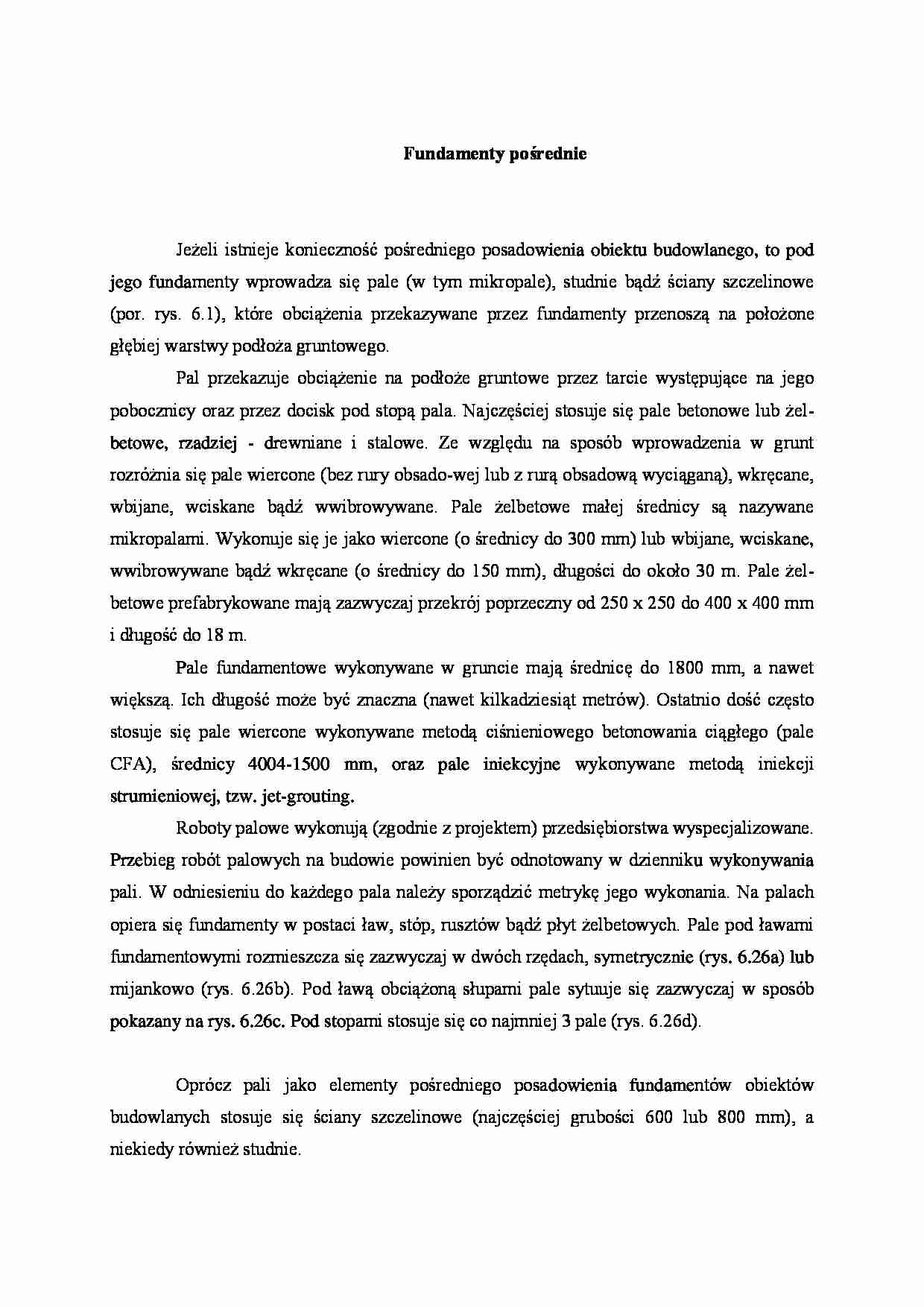 Fundamenty pośrednie - strona 1