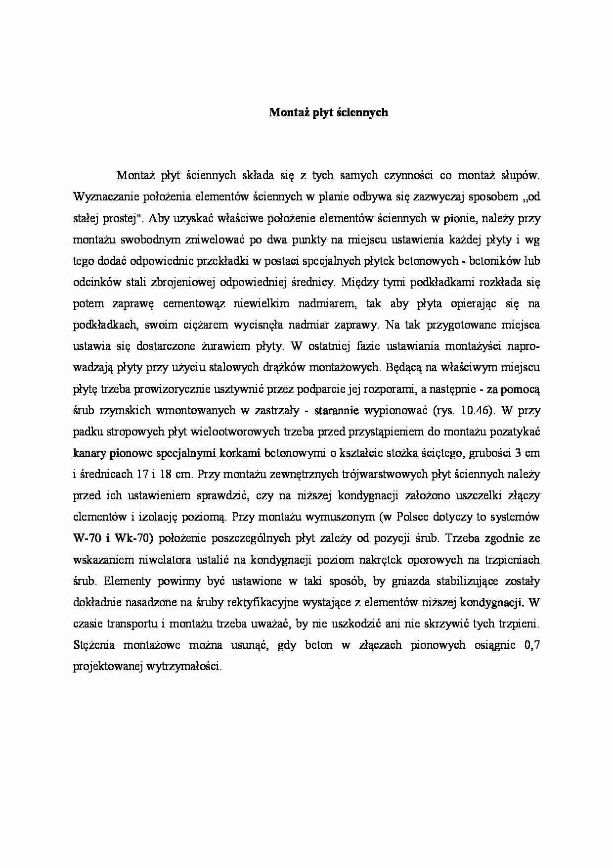 Montaż płyt ściennych - strona 1