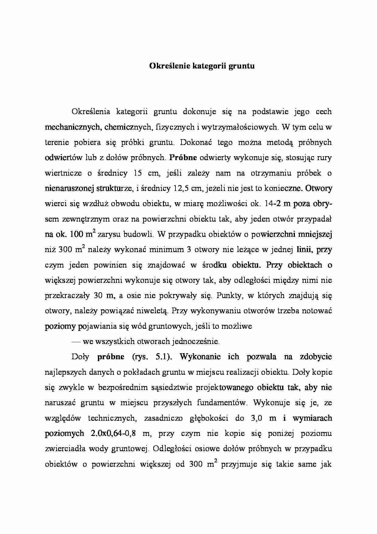 Określenie kategorii gruntu - strona 1