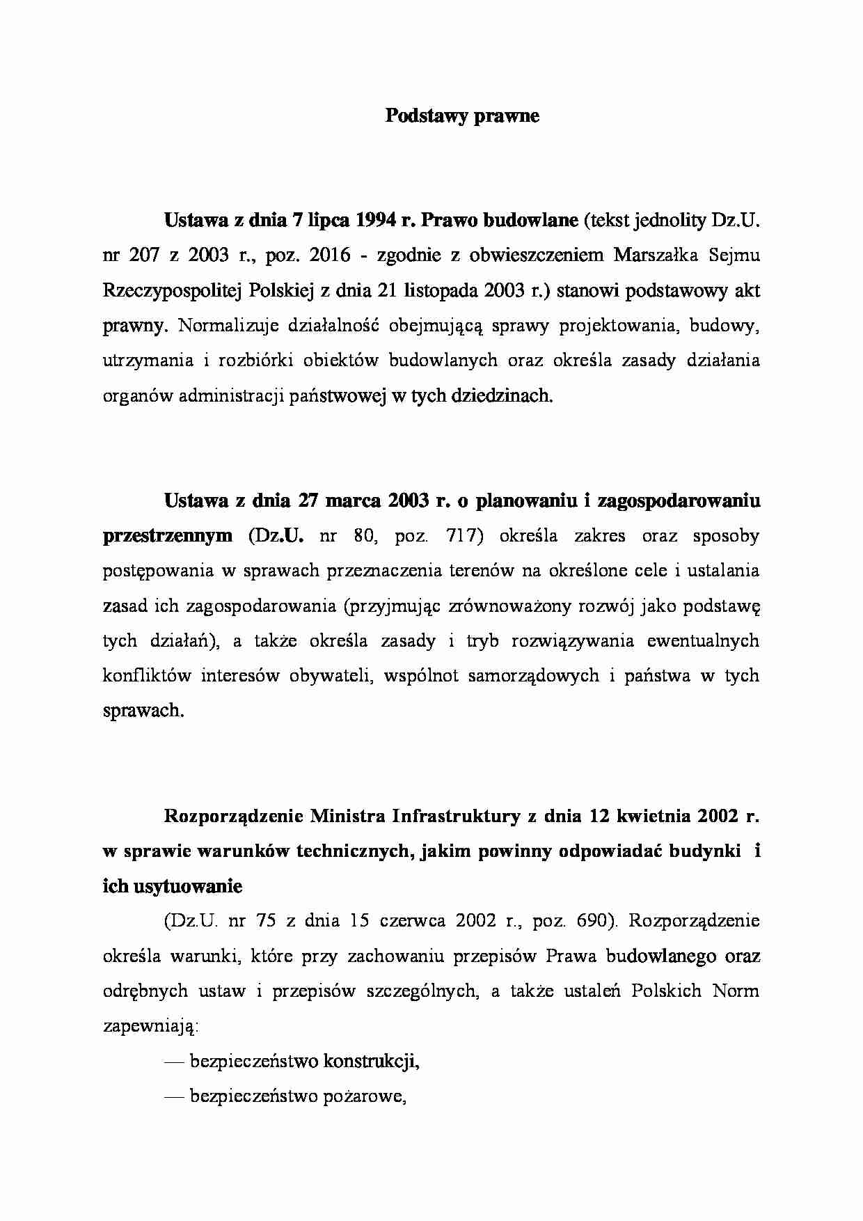Podstawy prawne - strona 1