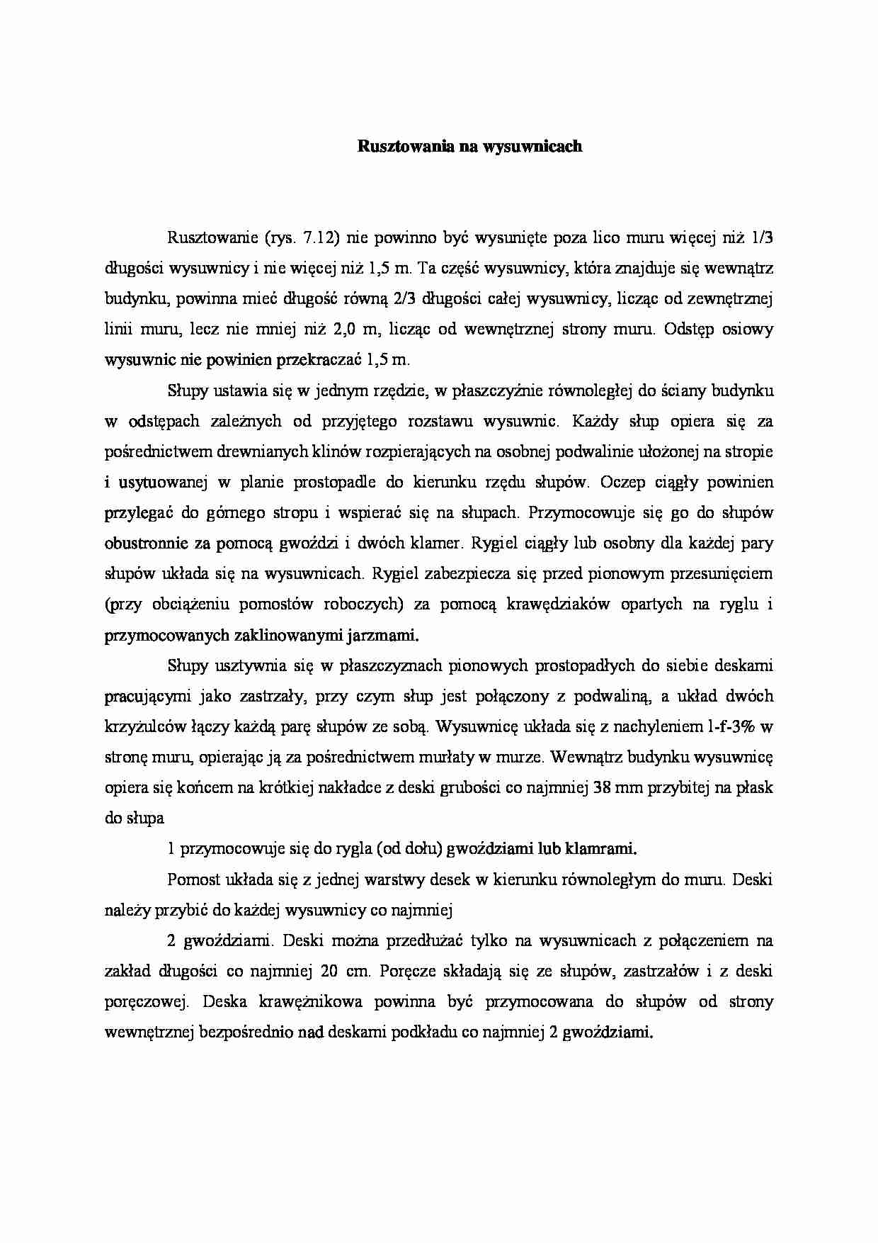 Rusztowania na wysuwnicach - strona 1