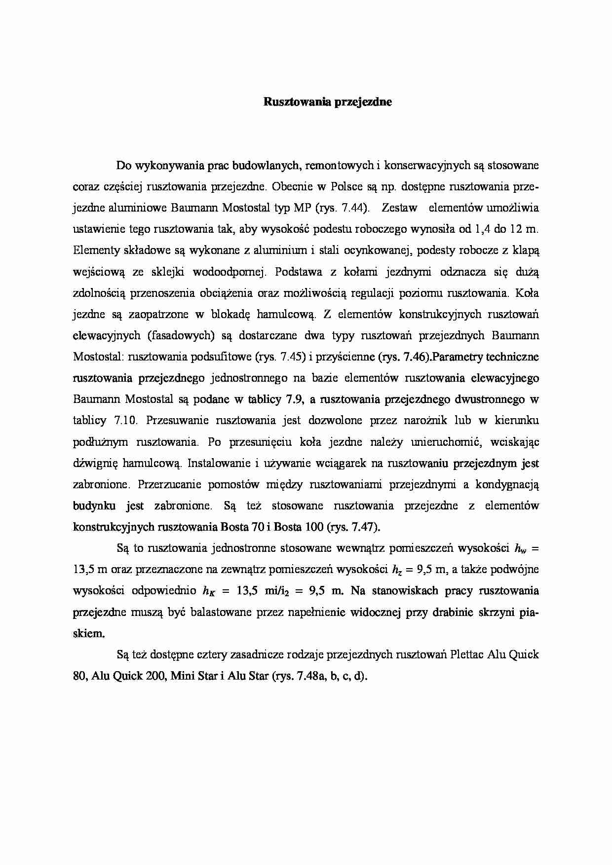 Rusztowania przejezdne - strona 1