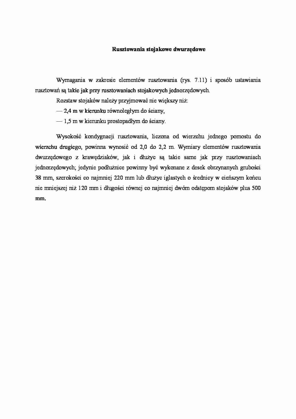 Rusztowania stojakowe dwurzędowe - strona 1