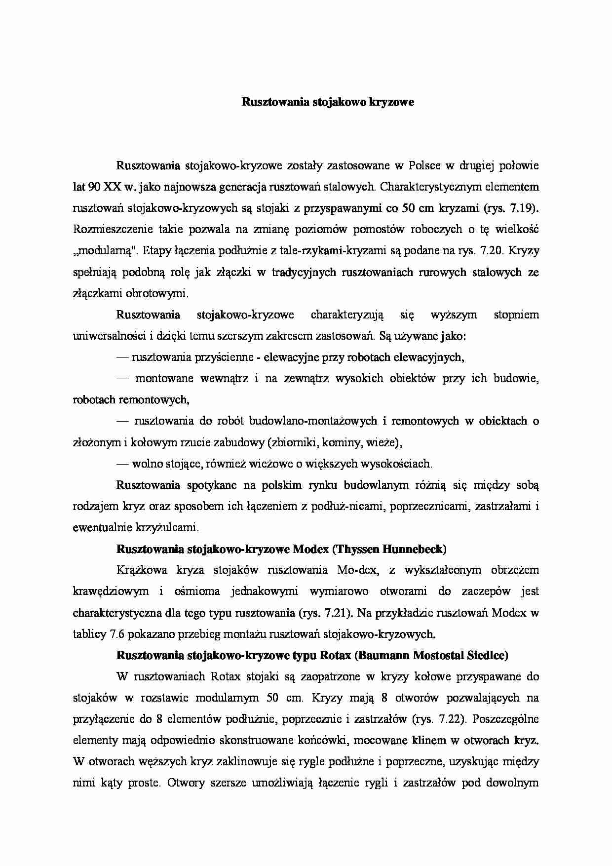 Rusztowania stojakowo kryzowe - strona 1