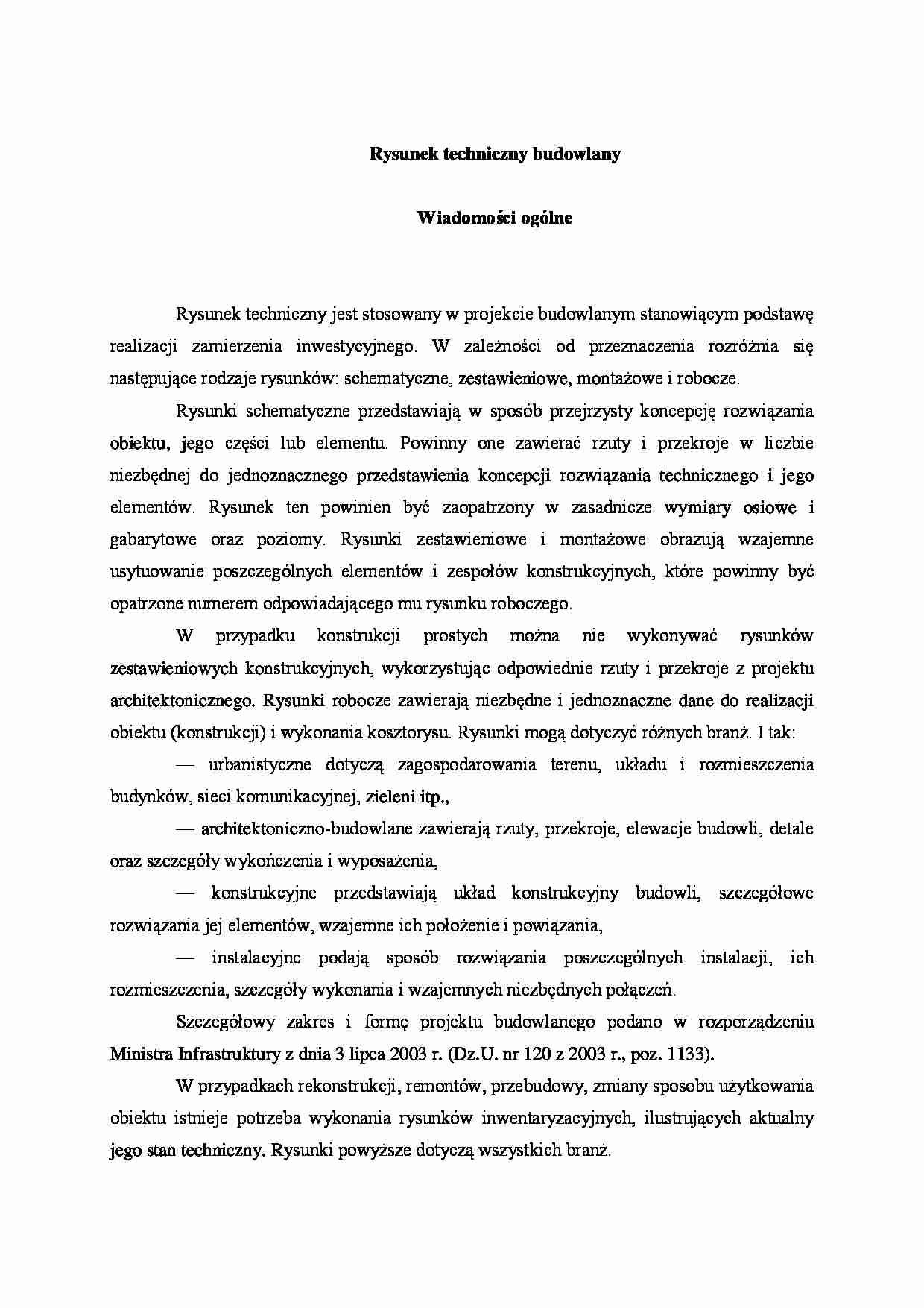 Rysunek techniczny budowlany - Rysunki schematyczne - strona 1