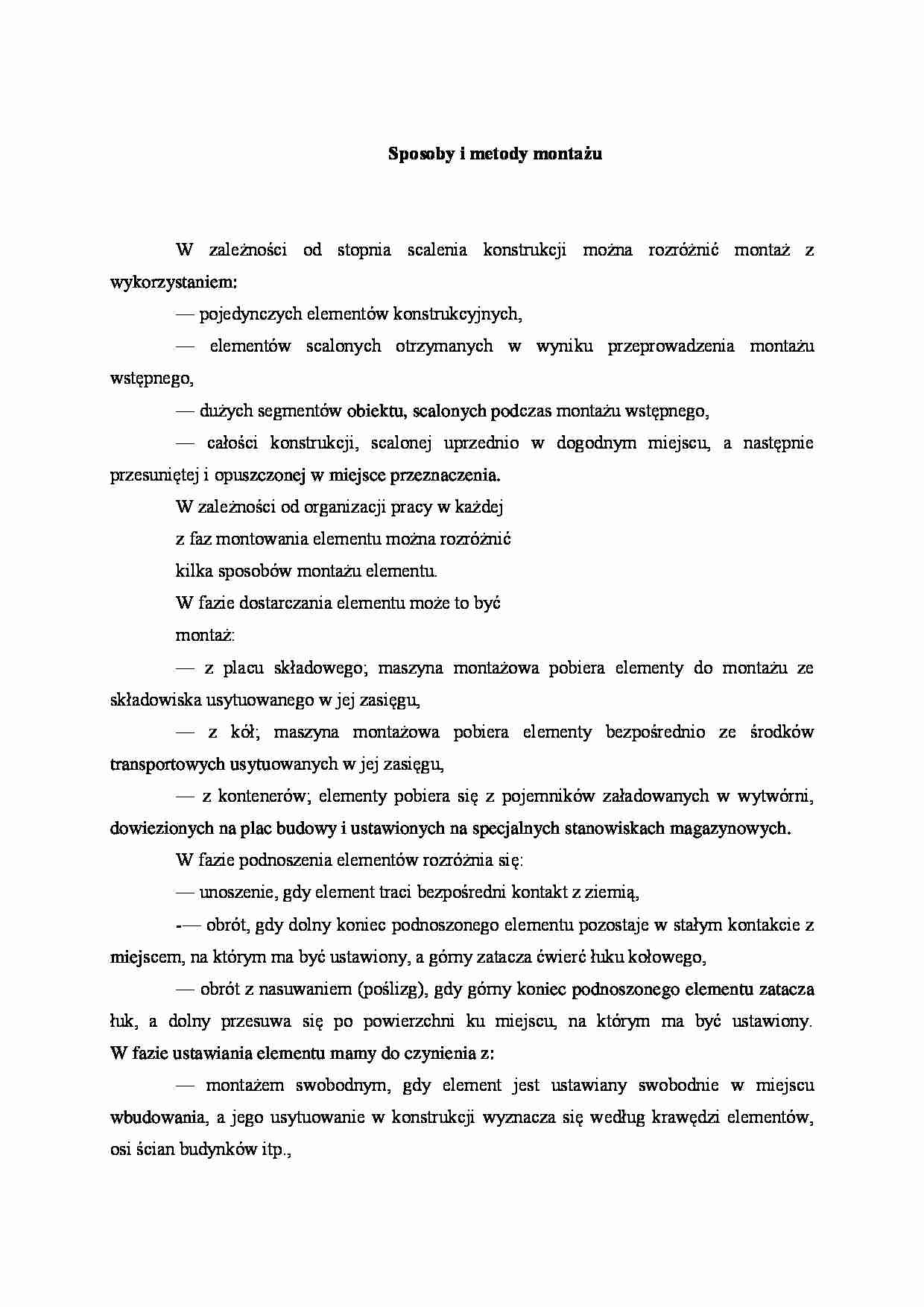 Sposoby i metody montażu - strona 1