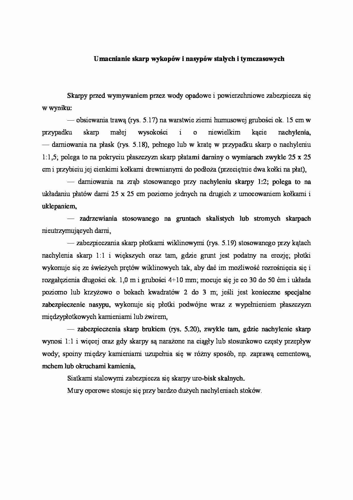 Umacnianie skarp wykopów i nasypów stałych i tymczasowych - strona 1