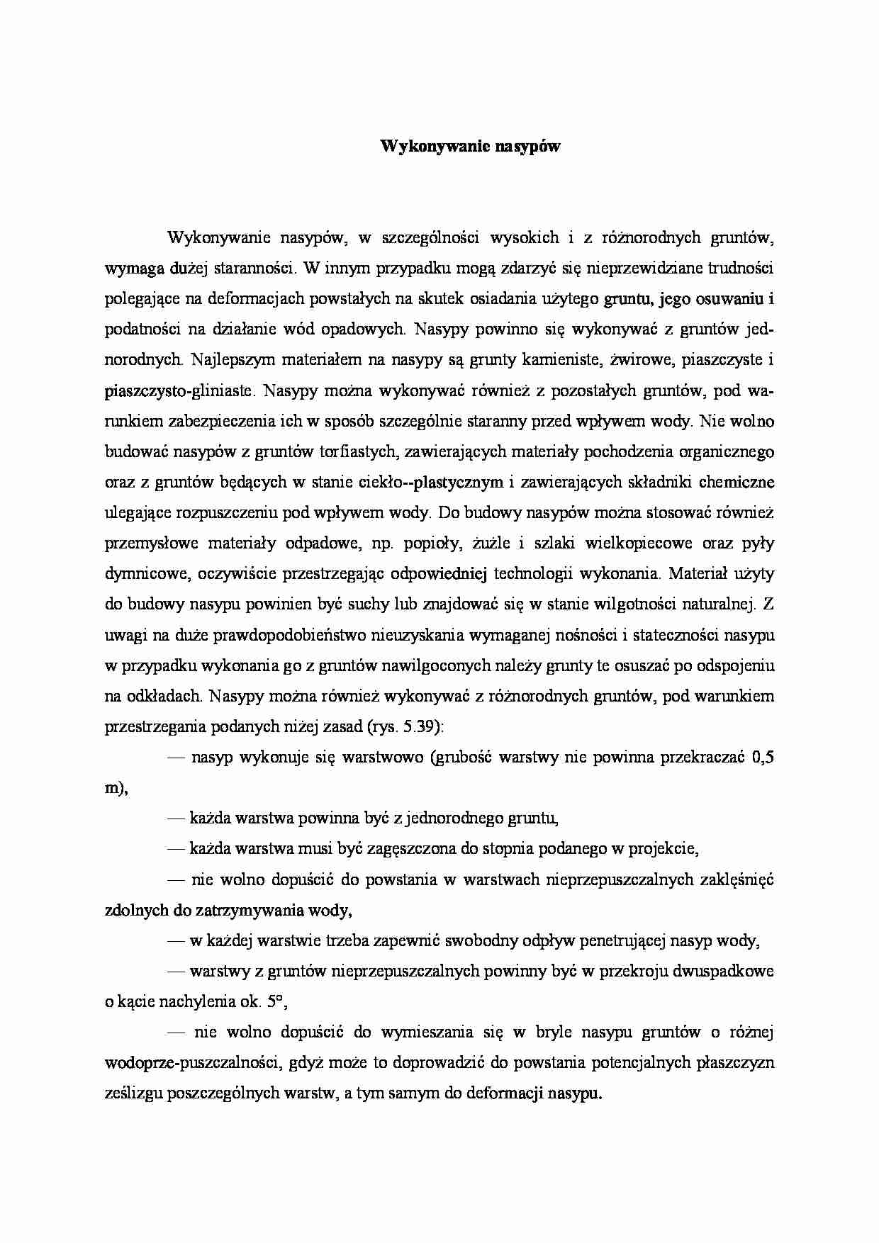 Wykonywanie nasypów - strona 1