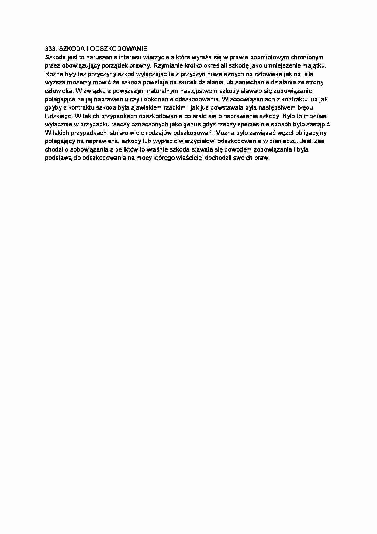 Szkoda i odszkodowanie-opracowanie - strona 1