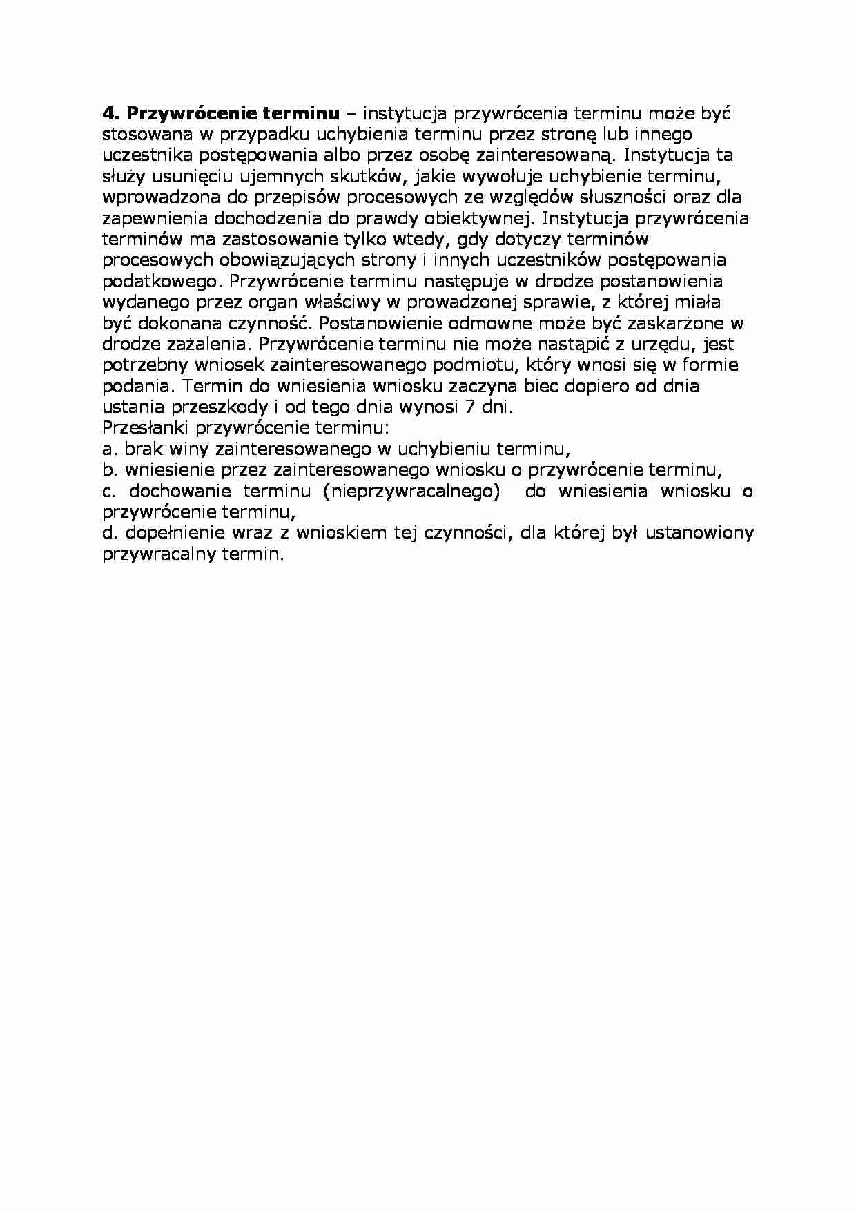 Przywrócenie terminu-opracowanie - strona 1