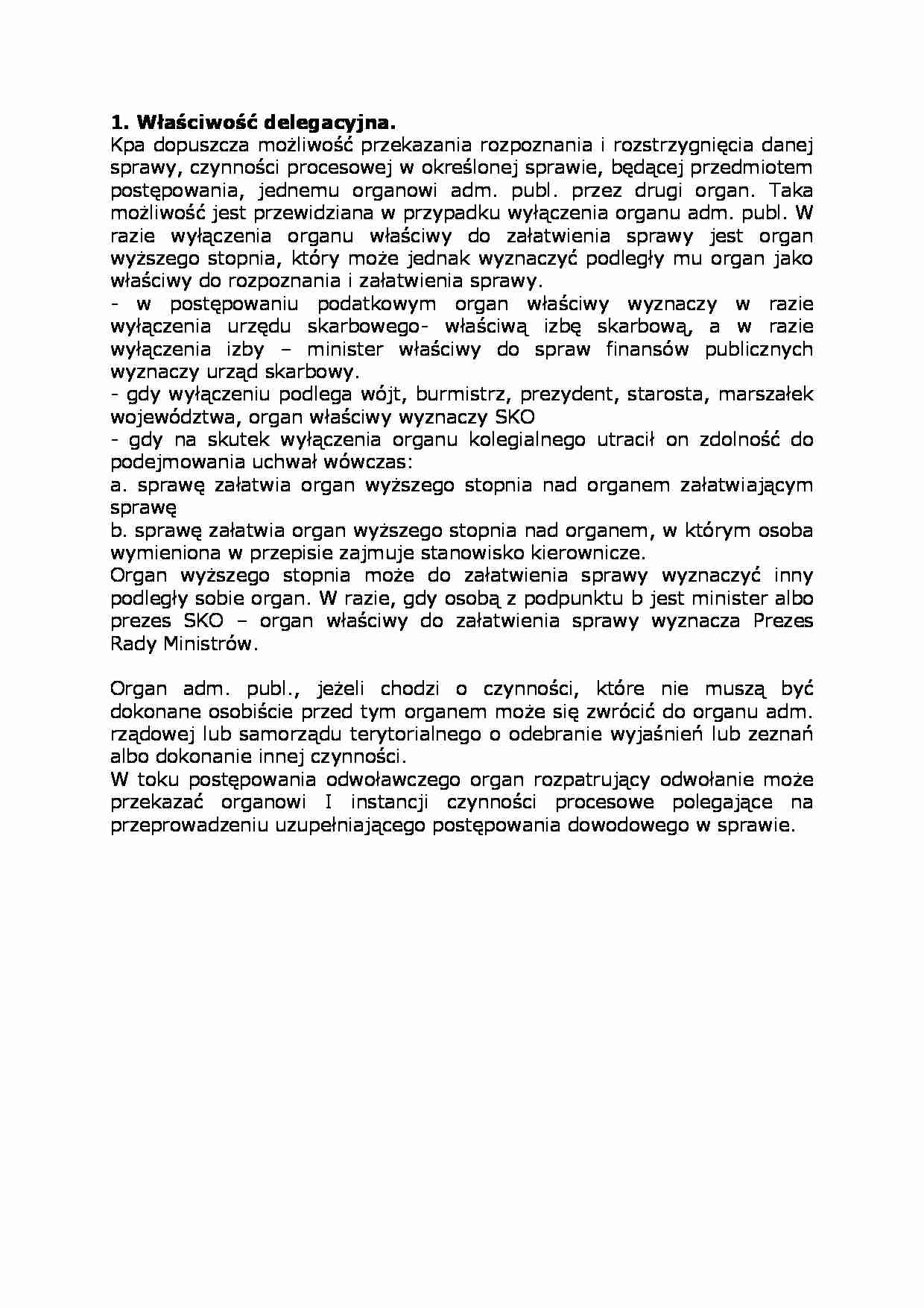 Właściwość delegacyjna-opracowanie - strona 1