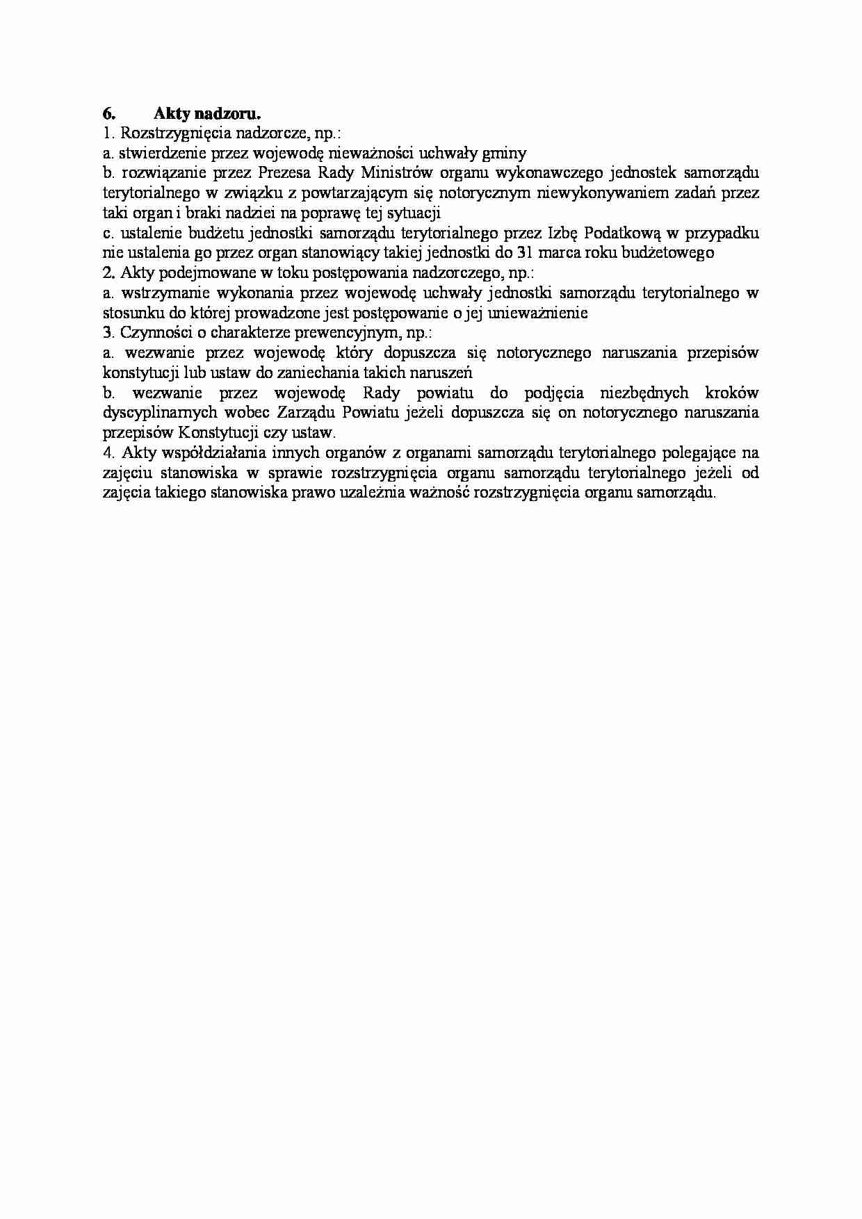 Akty nadzoru-opracowanie - strona 1