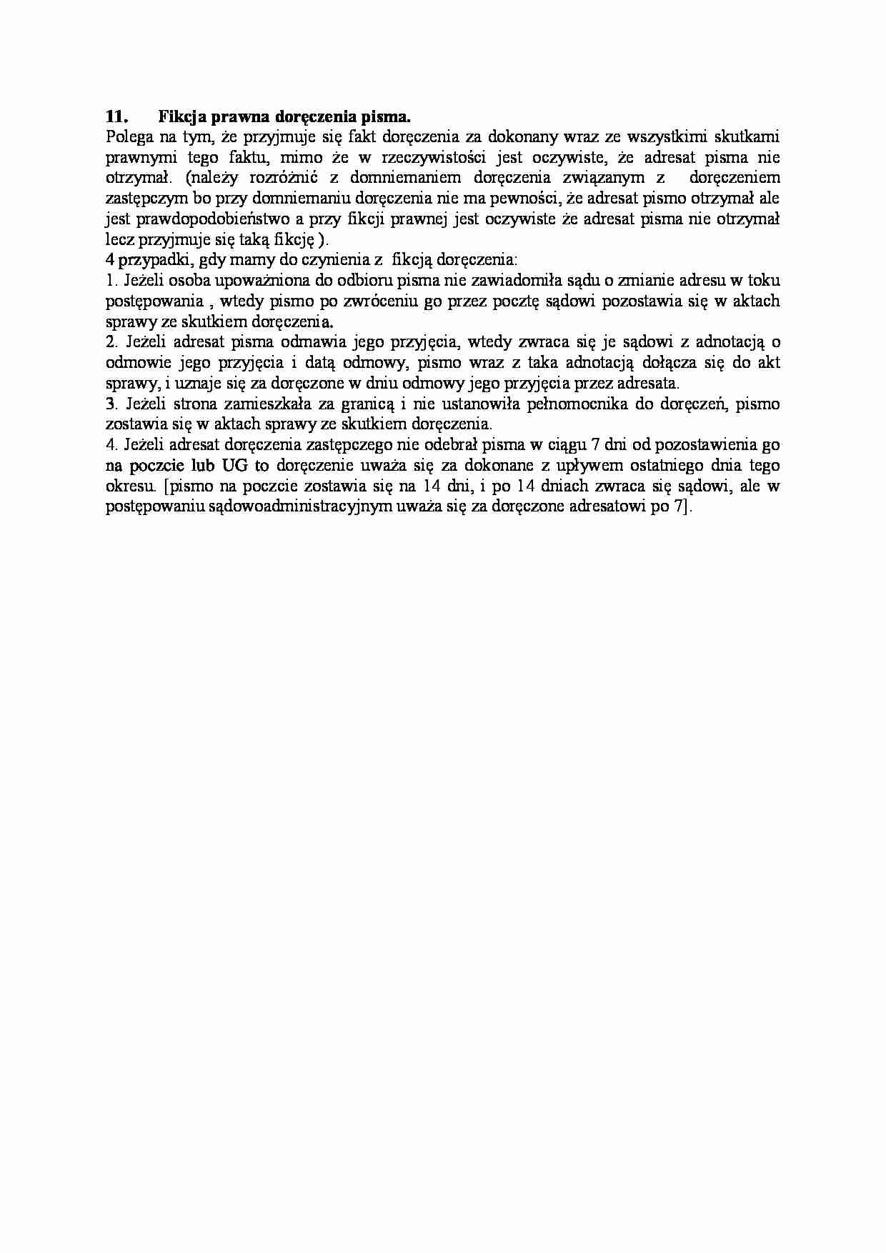 Fikcja prawna doręczenia pisma-opracowanie - strona 1