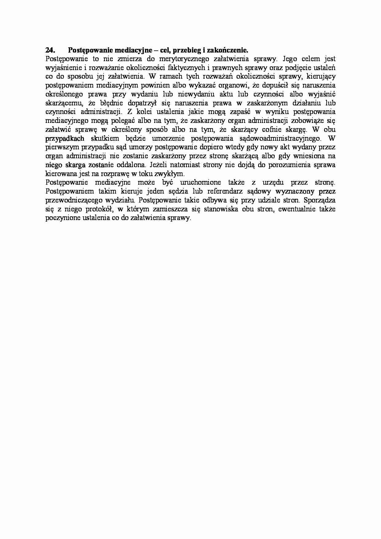 Postępowanie mediacyjne-opracowanie - strona 1