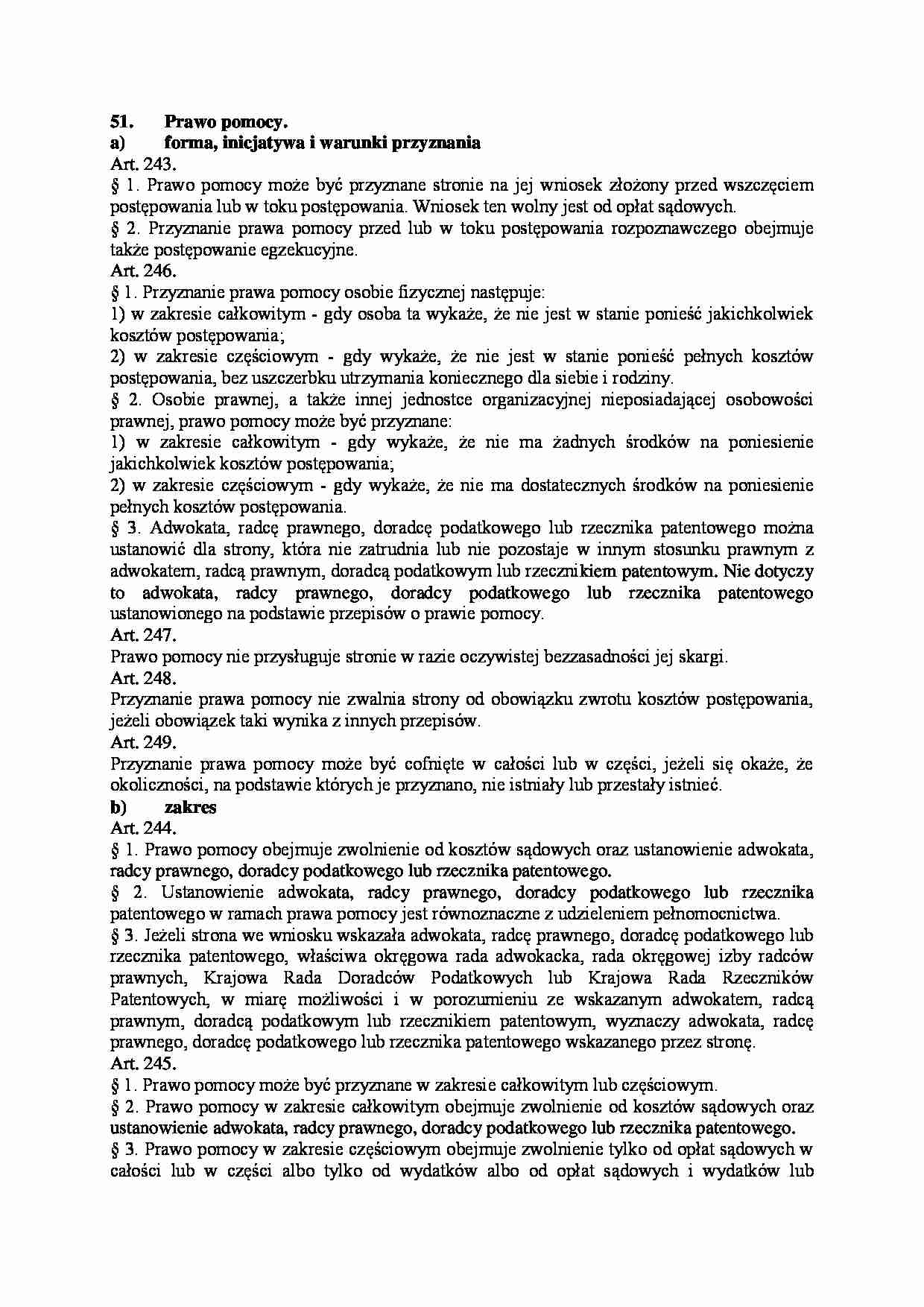 Prawo pomocy-opracowanie - strona 1