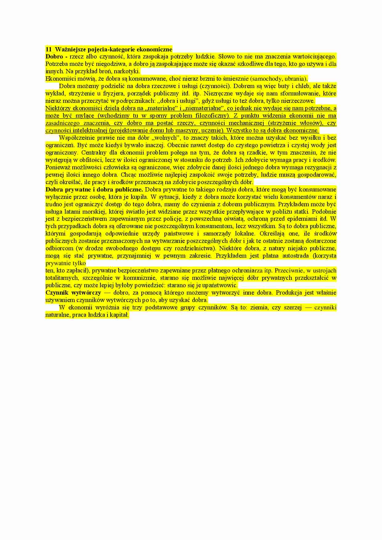 Podstawowe pojęcia prawno-ekonomiczne-opracowanie - strona 1
