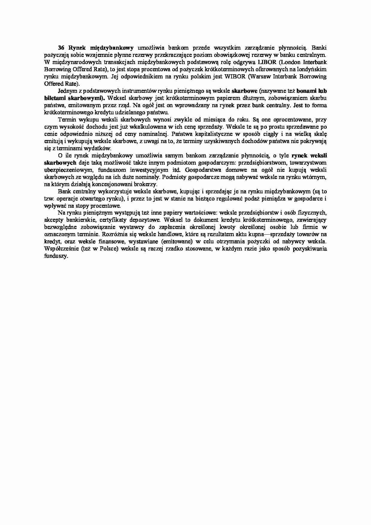 Rynek międzybankowy-opracowanie - strona 1