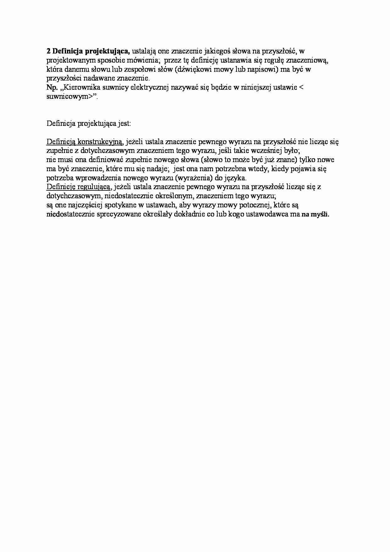 Definicja projektująca-opracowanie - strona 1