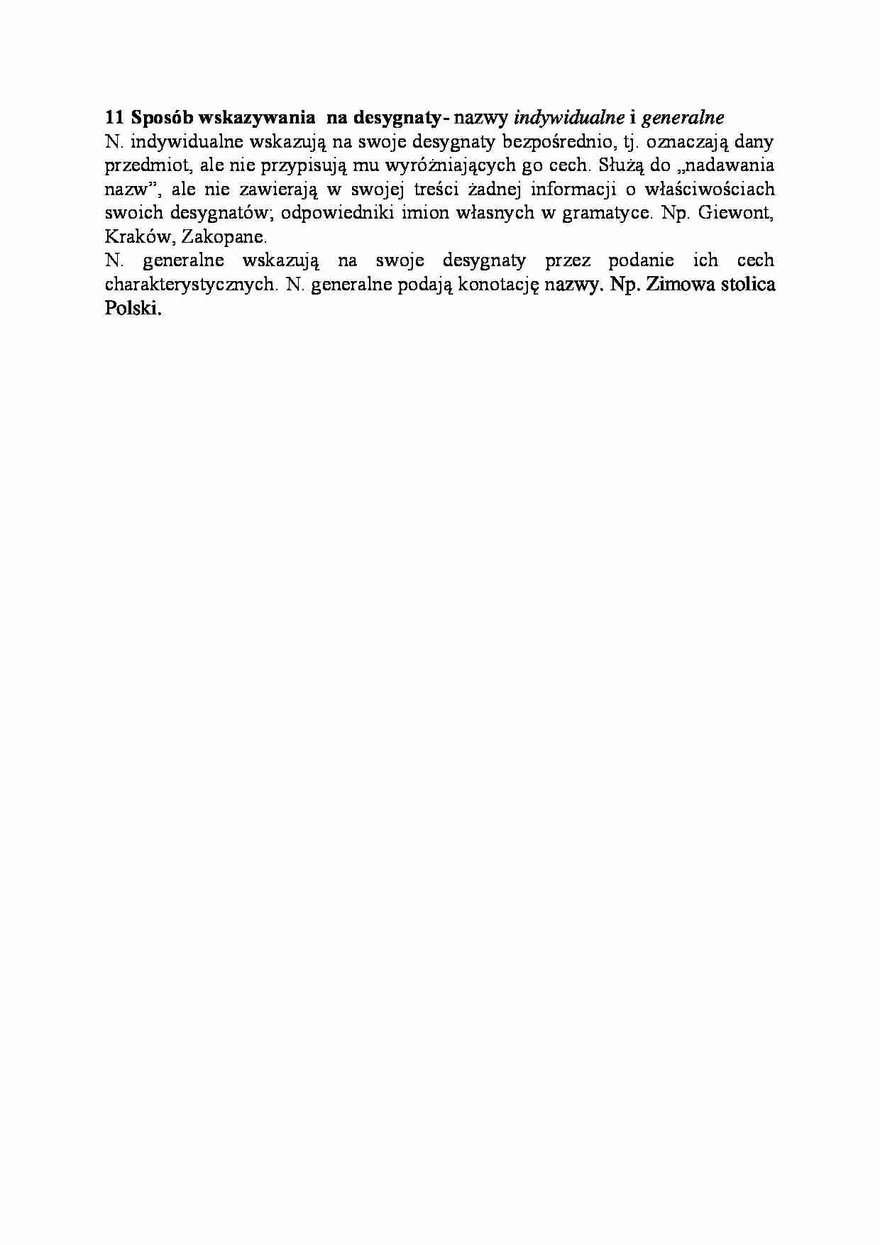 Sposoby wskazywania na desygnaty-opracowanie - strona 1