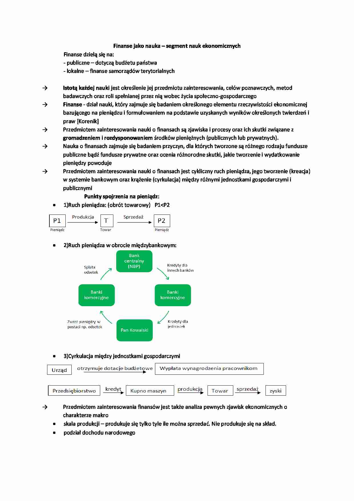 Finanse jako nauka i dziedzina nauk ekonomicznych - strona 1