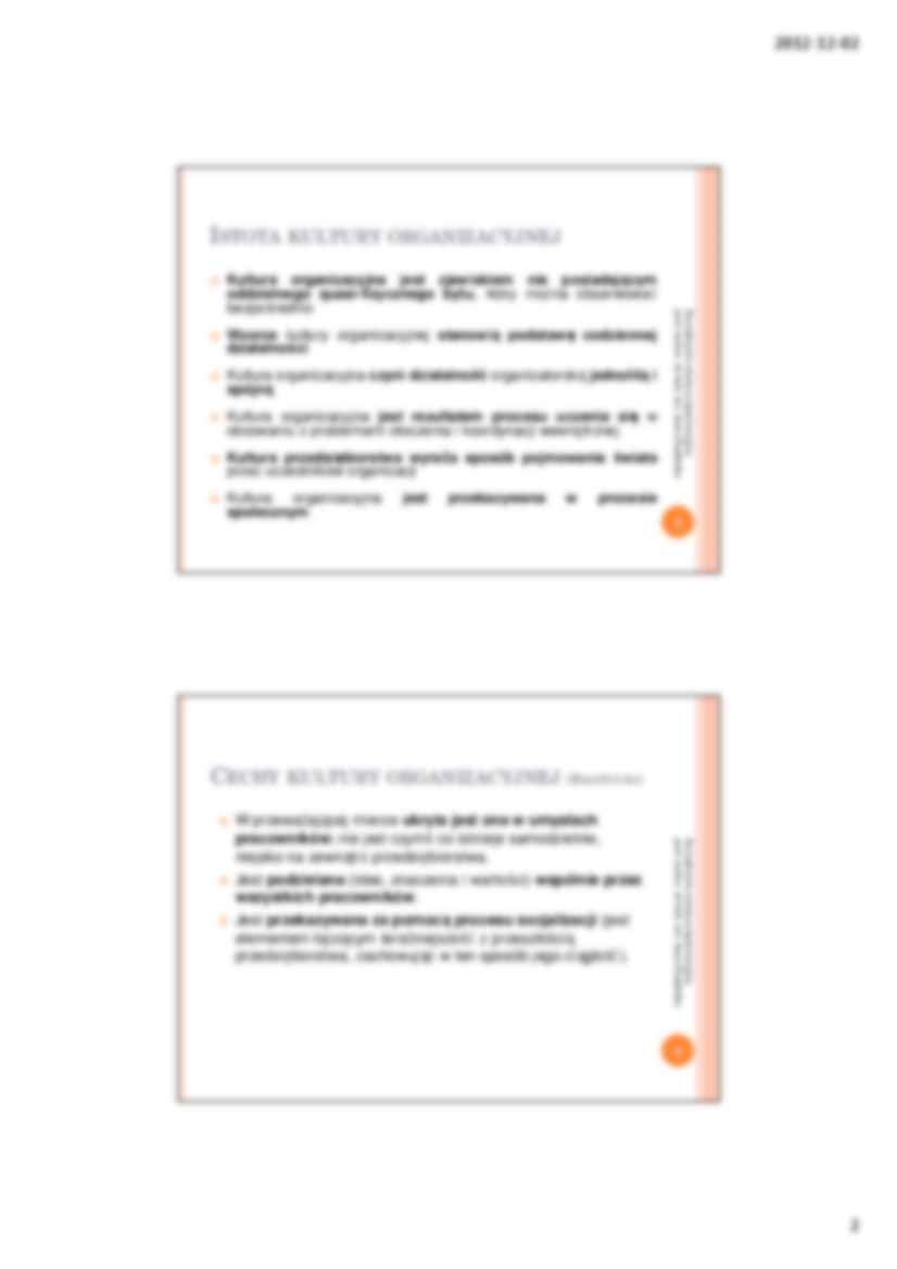 Kultura organizacyjna w zmianach - wykład - strona 2