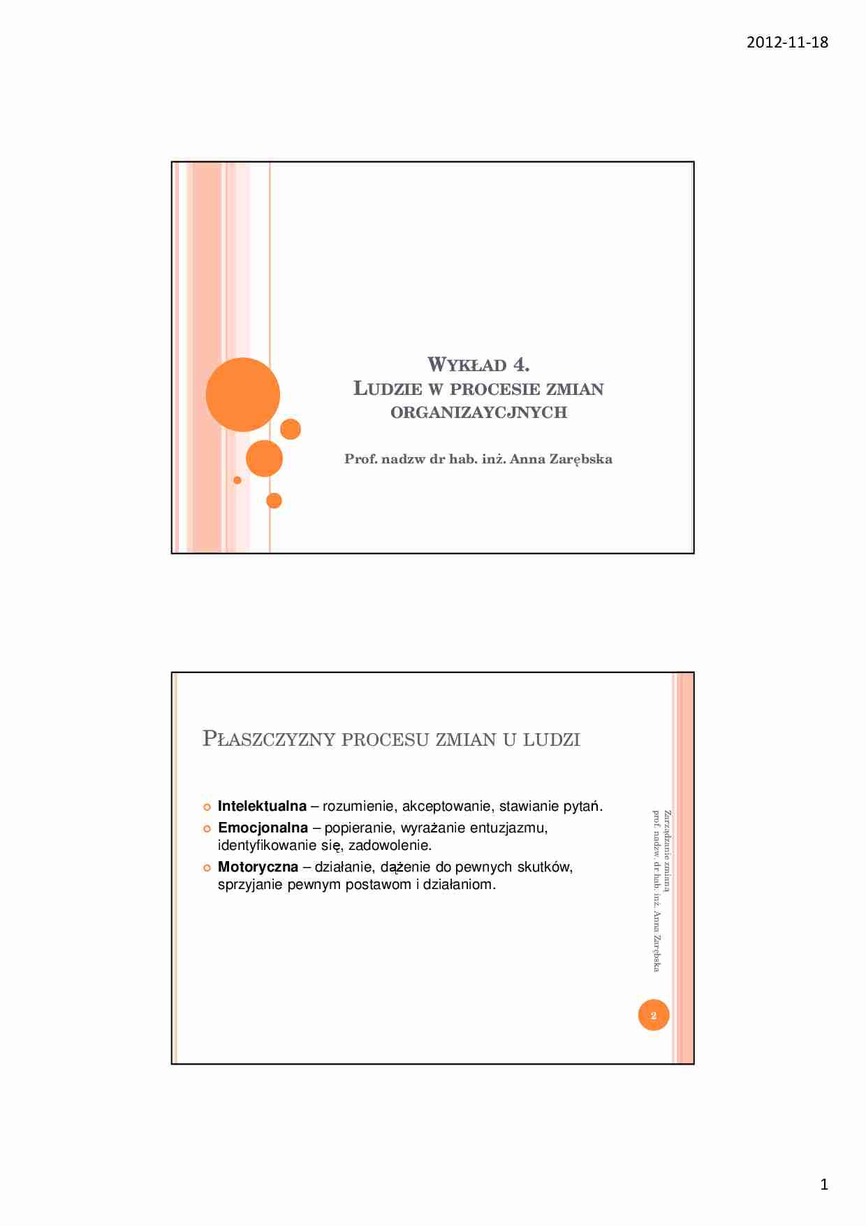 Ludzie w zmianach - wykład - strona 1