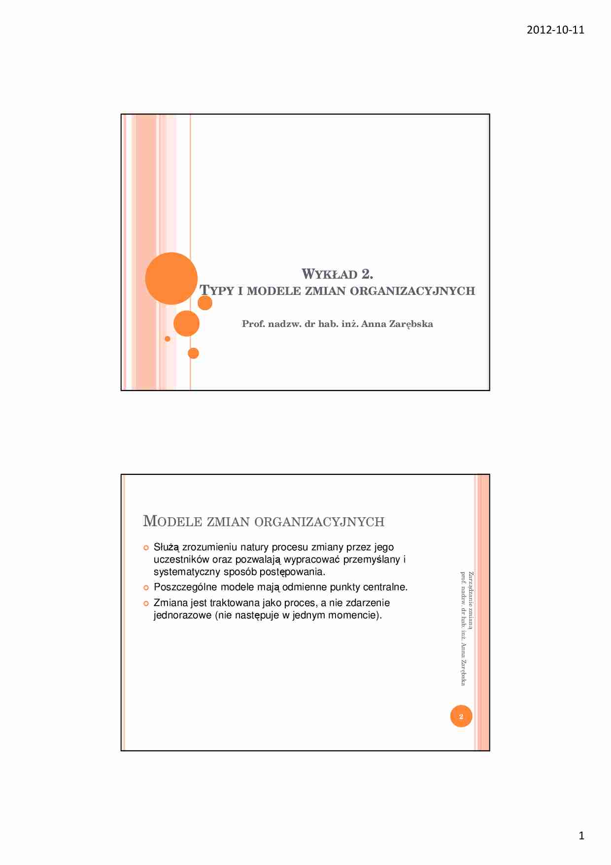 Typy i modele zmian - strona 1