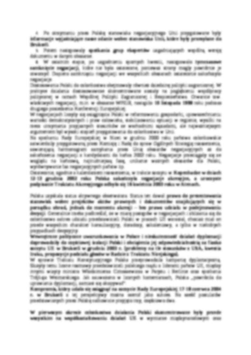Unia Europejska w polityce zagranicznej Polski po 1989 r- opracowanie - strona 3