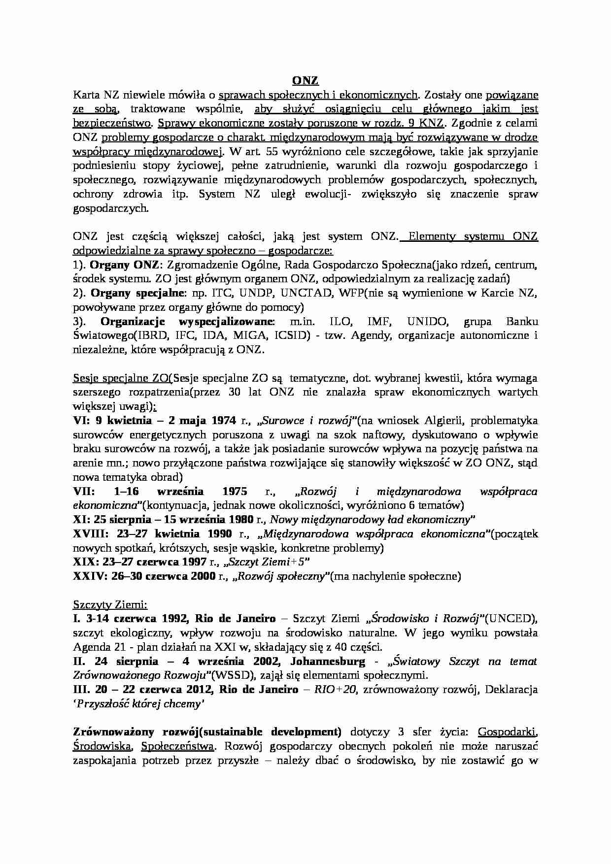 ONZ- opracowanie - strona 1