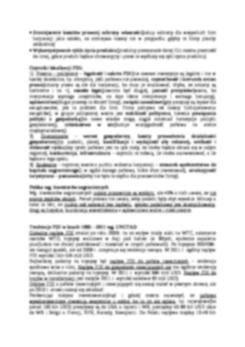 Zagraniczne inwestycje bezpośrednie- opracowanie - strona 3