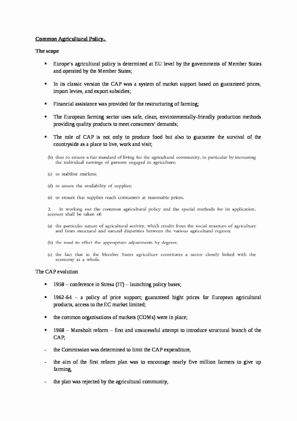 Common Agricultural Policy - strona 1