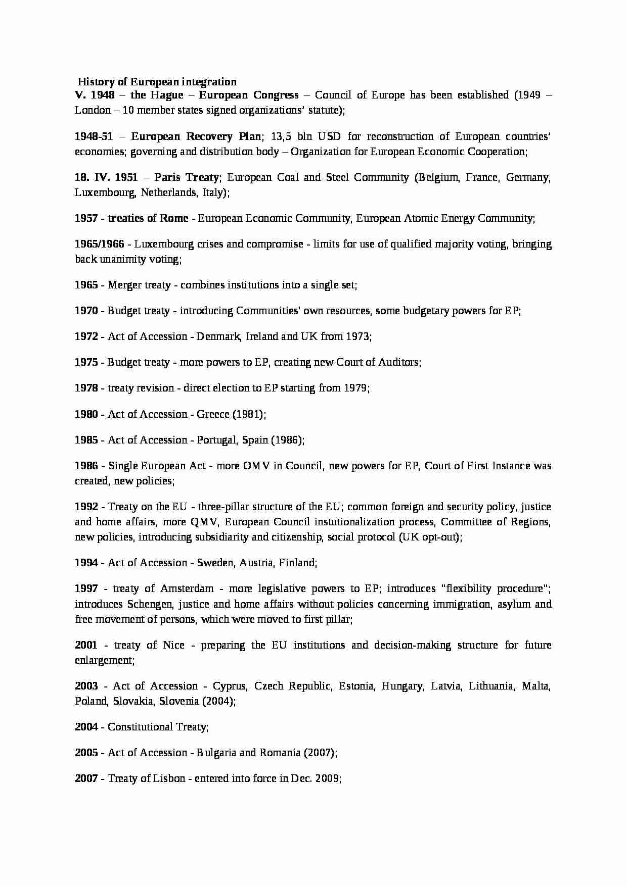 History of European integration - strona 1