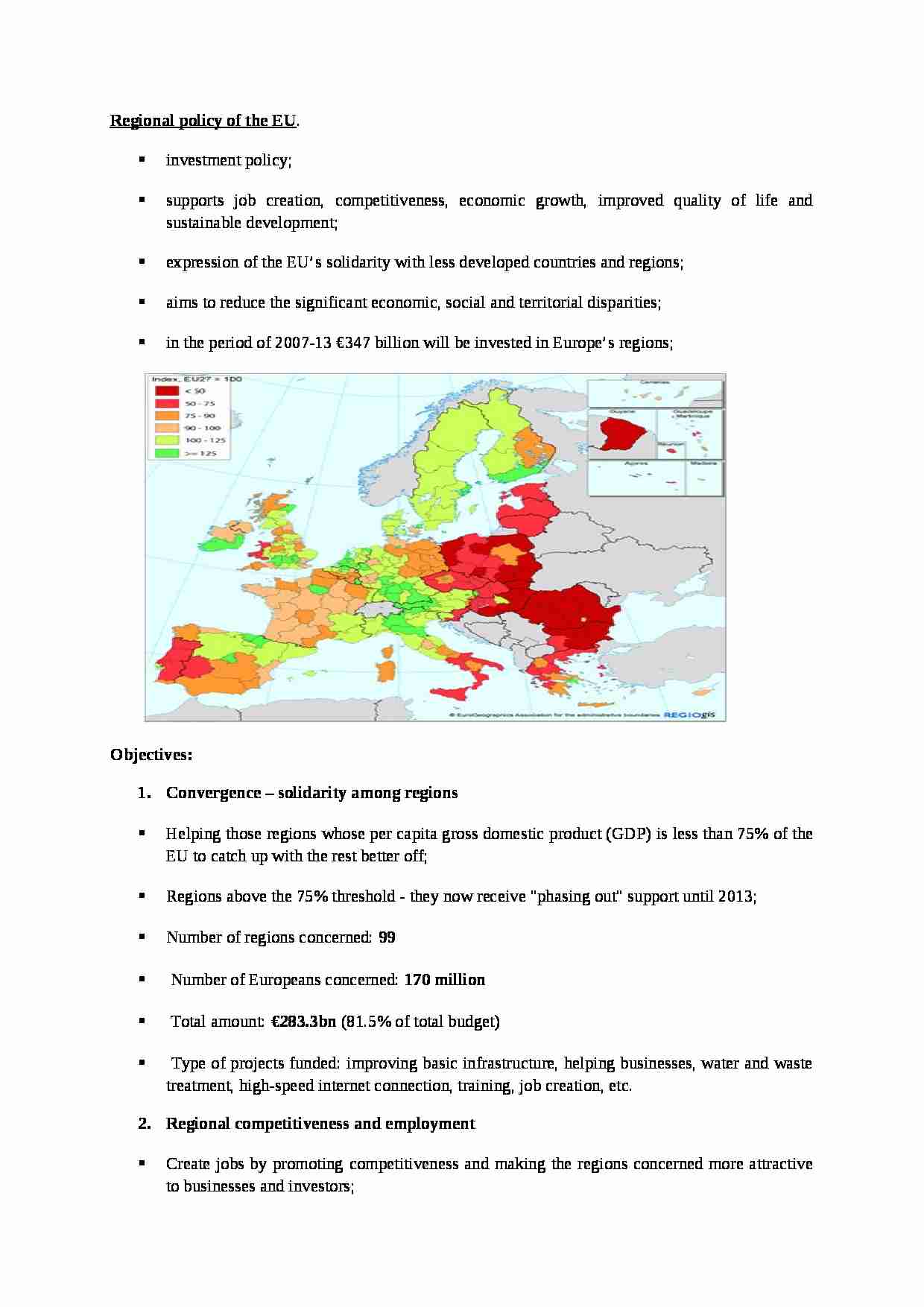 Regional policy of the EU - strona 1