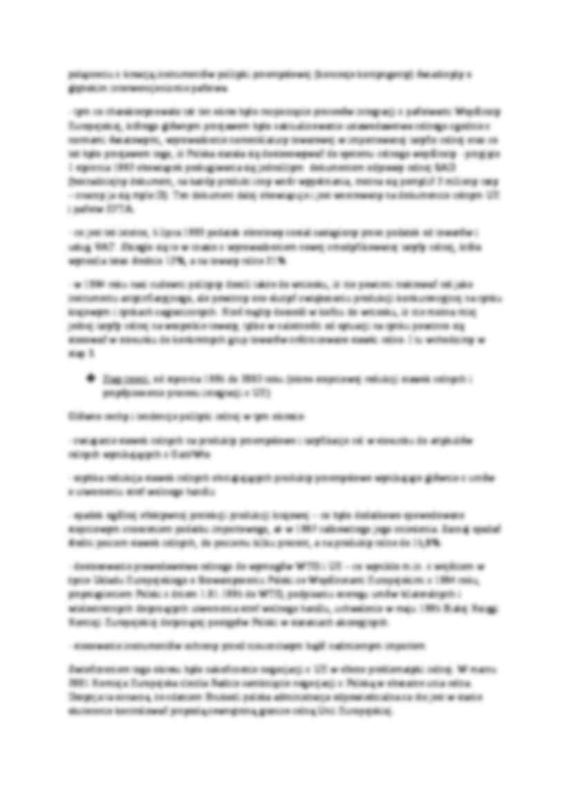Polityka celna w III RP- opracowanie - strona 2